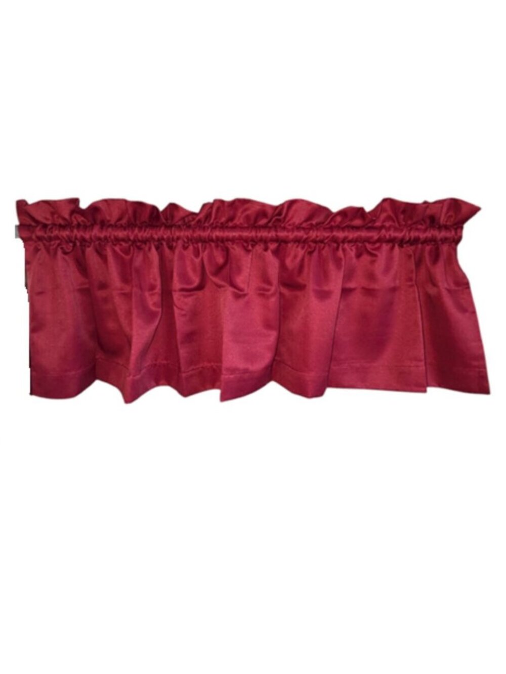 Vintage 60" Solid Wine Burgundy Window Valance Drapes Curtain Drapery Kmart